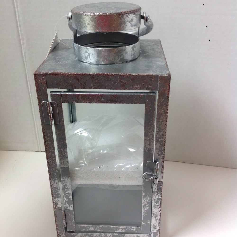 Ashland Silver Metal Lantern Decorative Lantern